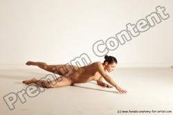 Underwear Gymnastic poses Woman White Moving poses Athletic medium brown Dynamic poses Academic